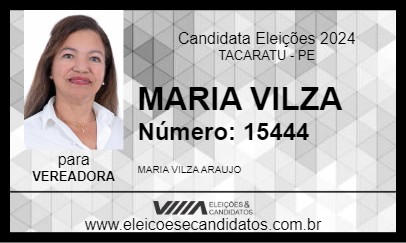 Candidato MARIA VILZA 2024 - TACARATU - Eleições