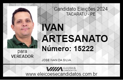 Candidato IVAN ARTESANATO 2024 - TACARATU - Eleições