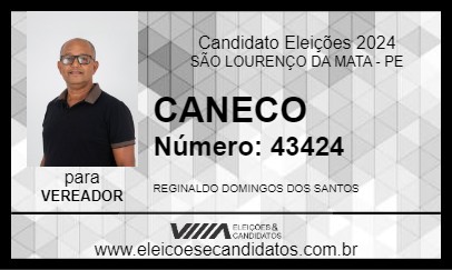 Candidato CANECO 2024 - SÃO LOURENÇO DA MATA - Eleições