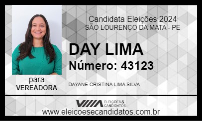 Candidato DAY LIMA 2024 - SÃO LOURENÇO DA MATA - Eleições