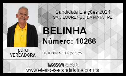 Candidato BELINHA 2024 - SÃO LOURENÇO DA MATA - Eleições