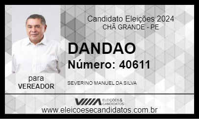 Candidato DANDAO 2024 - CHÃ GRANDE - Eleições