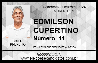 Candidato EDMILSON CUPERTINO 2024 - MORENO - Eleições