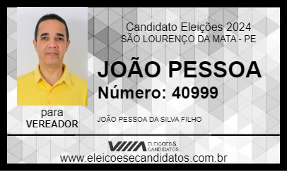 Candidato JOÃO PESSOA 2024 - SÃO LOURENÇO DA MATA - Eleições