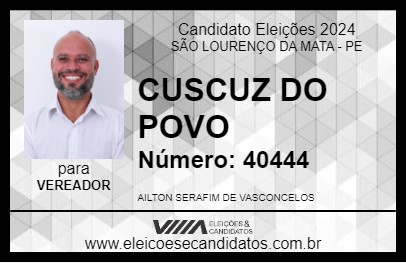 Candidato CUSCUZ DO POVO 2024 - SÃO LOURENÇO DA MATA - Eleições