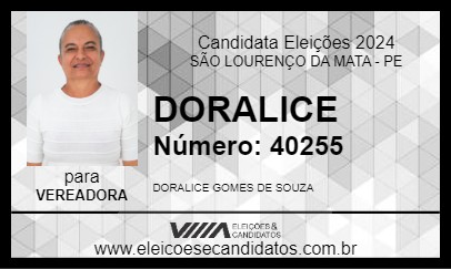 Candidato DORALICE 2024 - SÃO LOURENÇO DA MATA - Eleições