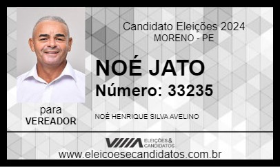 Candidato NOÉ JATO 2024 - MORENO - Eleições