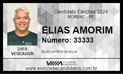 Candidato ELIAS AMORIM 2024 - MORENO - Eleições