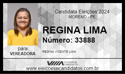 Candidato REGINA LIMA 2024 - MORENO - Eleições