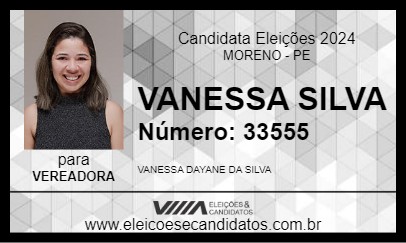 Candidato VANESSA SILVA 2024 - MORENO - Eleições