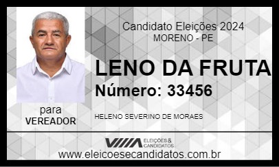 Candidato LENO DA FRUTA 2024 - MORENO - Eleições