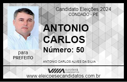 Candidato ANTONIO CARLOS 2024 - CONDADO - Eleições