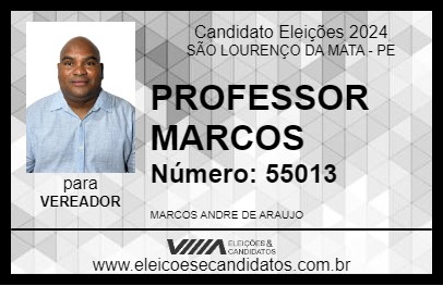 Candidato PROFESSOR MARCOS 2024 - SÃO LOURENÇO DA MATA - Eleições