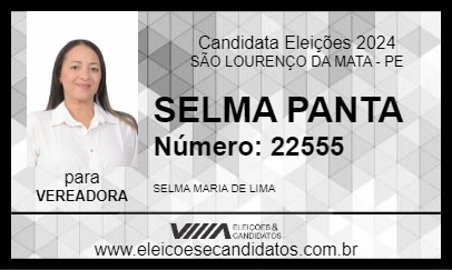 Candidato SELMA PANTA 2024 - SÃO LOURENÇO DA MATA - Eleições