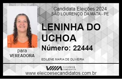 Candidato LENINHA DO UCHOA 2024 - SÃO LOURENÇO DA MATA - Eleições