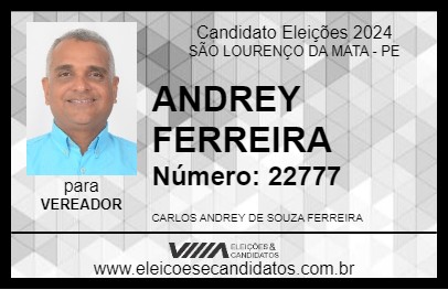 Candidato ANDREY FERREIRA 2024 - SÃO LOURENÇO DA MATA - Eleições