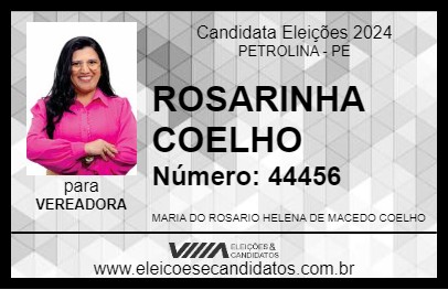 Candidato ROSARINHA COELHO 2024 - PETROLINA - Eleições