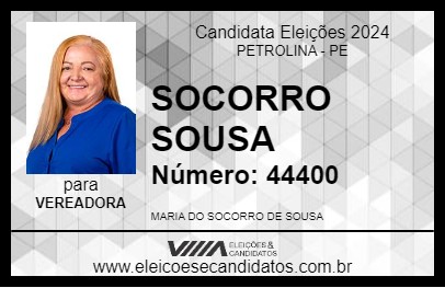 Candidato SOCORRO SOUSA 2024 - PETROLINA - Eleições