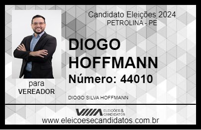 Candidato DIOGO HOFFMANN 2024 - PETROLINA - Eleições