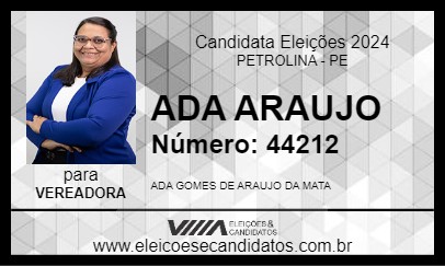 Candidato ADA ARAUJO 2024 - PETROLINA - Eleições