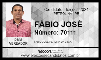 Candidato FÁBIO JOSÉ 2024 - PETROLINA - Eleições