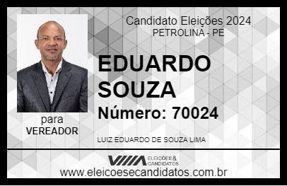 Candidato EDUARDO SOUZA 2024 - PETROLINA - Eleições