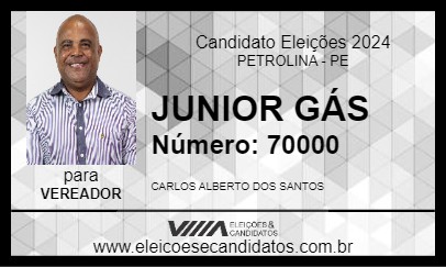 Candidato JUNIOR GÁS 2024 - PETROLINA - Eleições