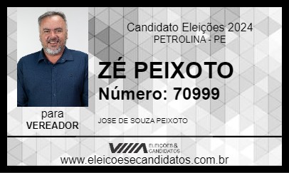 Candidato ZÉ PEIXOTO 2024 - PETROLINA - Eleições