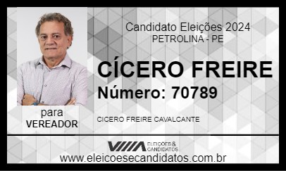 Candidato CÍCERO FREIRE 2024 - PETROLINA - Eleições