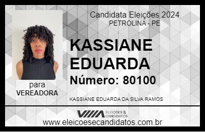 Candidato KASSIANE EDUARDA 2024 - PETROLINA - Eleições