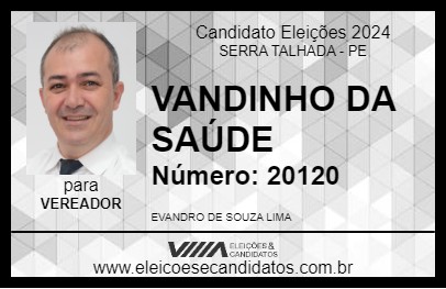 Candidato VANDINHO DA SAÚDE 2024 - SERRA TALHADA - Eleições