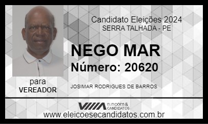 Candidato NEGO MAR 2024 - SERRA TALHADA - Eleições