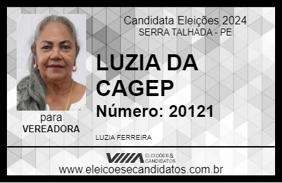 Candidato LUZIA DA CAGEP 2024 - SERRA TALHADA - Eleições