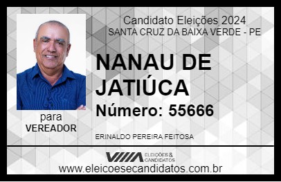 Candidato NANAU DE JATIÚCA 2024 - SANTA CRUZ DA BAIXA VERDE - Eleições