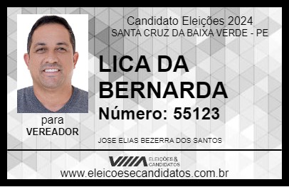 Candidato LICA DA BERNARDA 2024 - SANTA CRUZ DA BAIXA VERDE - Eleições