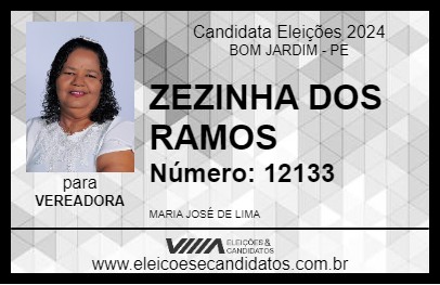 Candidato ZEZINHA DOS RAMOS 2024 - BOM JARDIM - Eleições