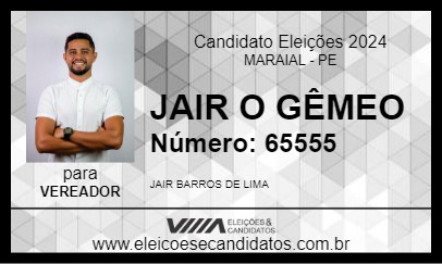 Candidato JAIR O GÊMEO 2024 - MARAIAL - Eleições