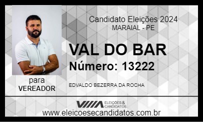 Candidato VAL DO BAR 2024 - MARAIAL - Eleições