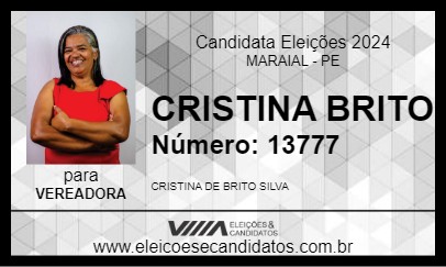 Candidato CRISTINA BRITO 2024 - MARAIAL - Eleições