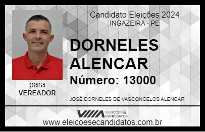 Candidato DORNELES ALENCAR 2024 - INGAZEIRA - Eleições