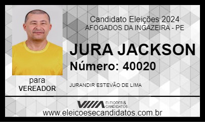 Candidato JURA JACKSON 2024 - AFOGADOS DA INGAZEIRA - Eleições