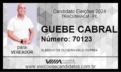 Candidato GUEBE CABRAL 2024 - TRACUNHAÉM - Eleições