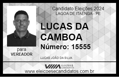 Candidato LUCAS DA CAMBOA 2024 - LAGOA DE ITAENGA - Eleições