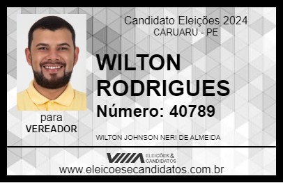 Candidato WILTON RODRIGUES 2024 - CARUARU - Eleições