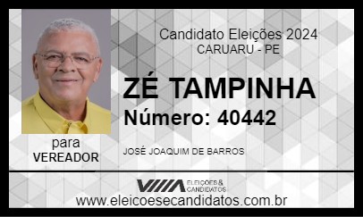 Candidato ZÉ TAMPINHA 2024 - CARUARU - Eleições