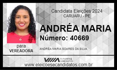 Candidato ANDRÉA MARIA 2024 - CARUARU - Eleições