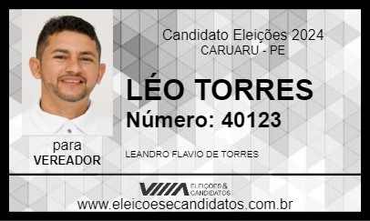 Candidato LÉO TORRES 2024 - CARUARU - Eleições