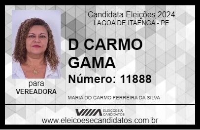 Candidato D  CARMO GAMA 2024 - LAGOA DE ITAENGA - Eleições