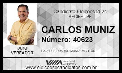 Candidato CARLOS MUNIZ 2024 - RECIFE - Eleições