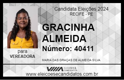 Candidato GRACINHA ALMEIDA 2024 - RECIFE - Eleições